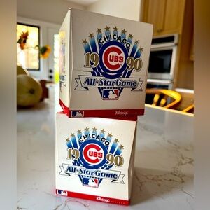 NIB Set of TWO Kleenex 1990 Chicgo Cubs All Star Game Tissue Sport Collection